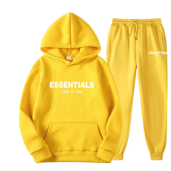 Essentials Hoodie Fear of God Yellow TrackSuit