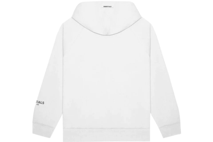 FEAR OF GOD ESSENTIALS 3D Silicon Applique Hoodie – White